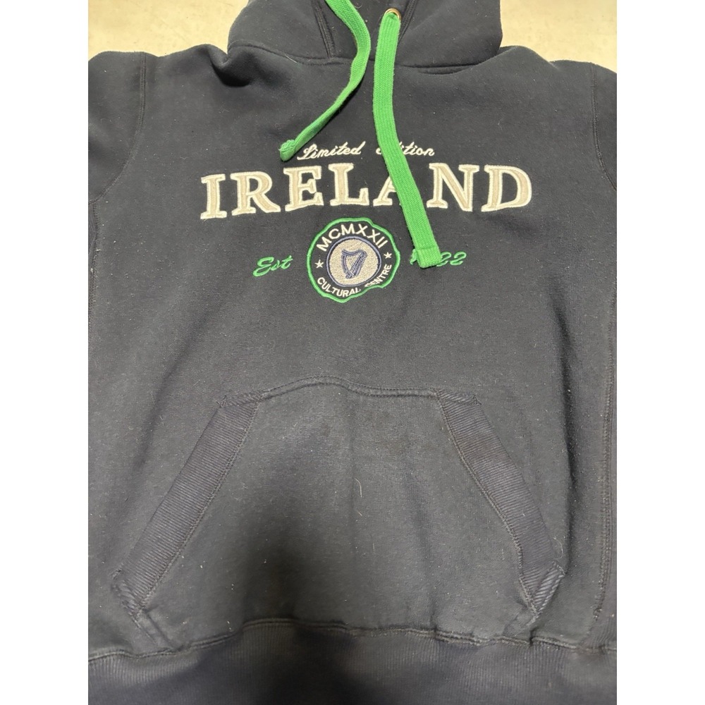 Dolmen Clothing Y2K Ltd Ed‎ Ireland Fleece Embroidered Patch Hoodie Sz XL